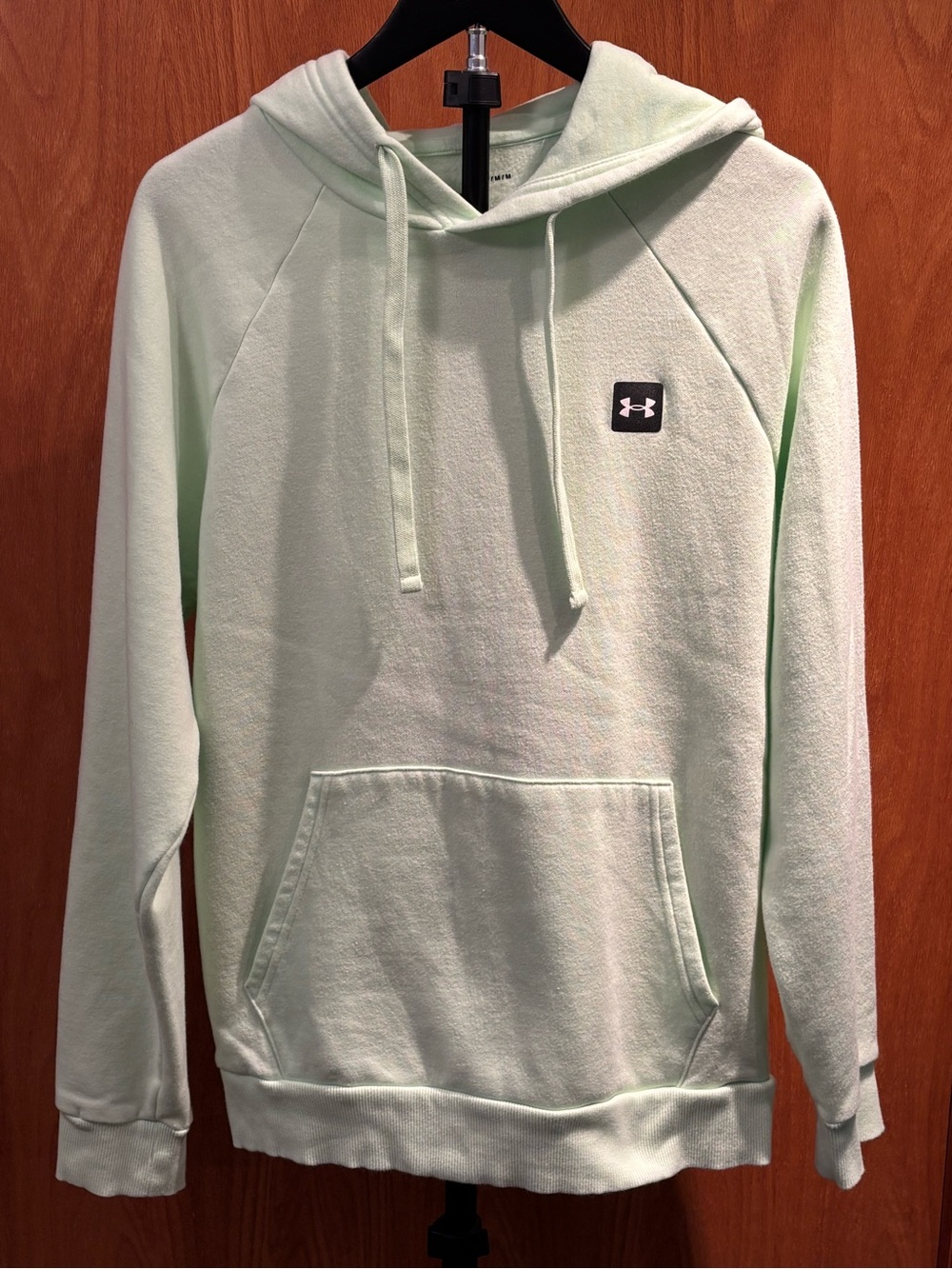 Under Armour Men's NEON Green Hoodie Med. Activewear 80/20 Cotton/poly